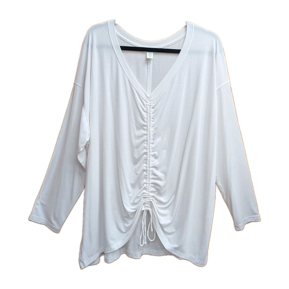 Athleta Women's Top 2X Active Wear Spandex Yoga Blouse Pullover Long Sleeves